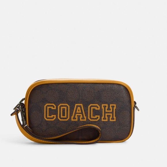 COACH Jamie Wristlet In Signature Canvas With Varsity Motif - Picture 3 of 16
